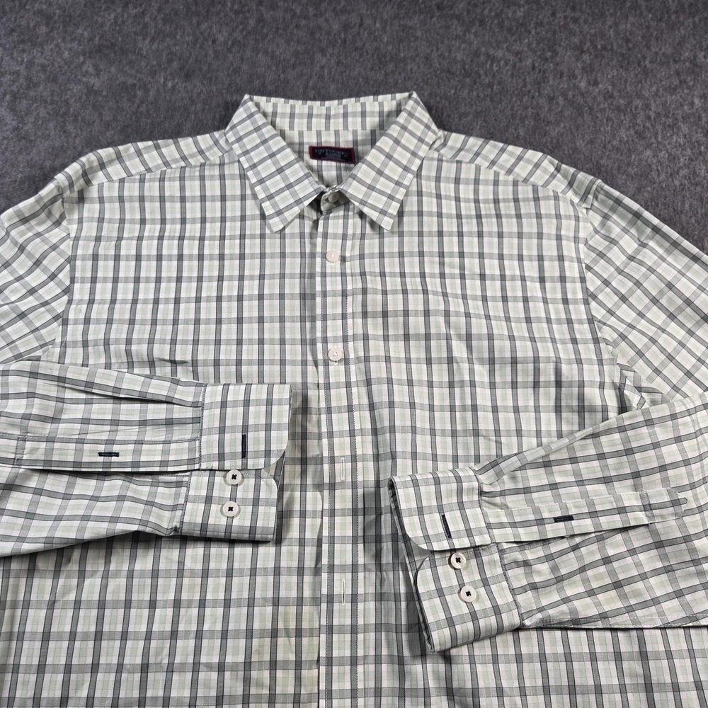 UNTUCKit Shirt Mens Extra Large Green Plaid Button Down Wrinkle Free Durit WF
